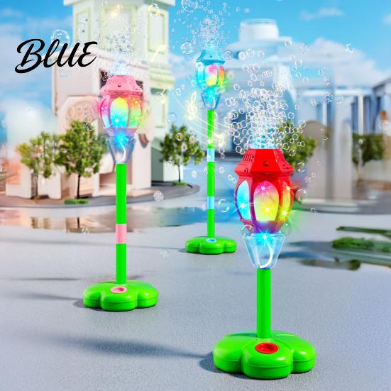 Spring Summer Party Bubbles Automatic Bubble Machine for Kids Blower with Lights And Music Adjustable Height 17-38 Stand Inches Vertical Tower