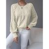 Women'S Chunky Sweater - Beige/Neutral-Toned Sweater for Fall/Winter, Cozy Sweater for Everyday & Formal Outfits, Women'S Sweater Clothing