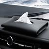 PU Leather Car Tissue Box - Sun Visor Hanging Holder for Auto Interior Storage Decor (1PC)