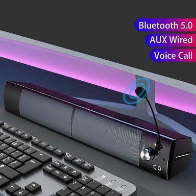 Bluetooth Computer Speaker with Microphone - Desktop Subwoofer, AUX&USB Playback, Small Speaker with Enhanced Connectivity
