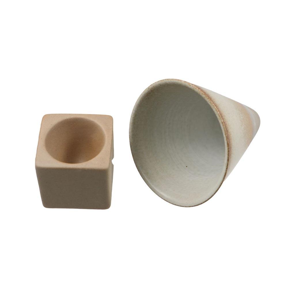 Porcelain Pottery Retro Funnel Shaped Drinkware Cappuccino Latte Espresso Coffee Mug Tea Cup