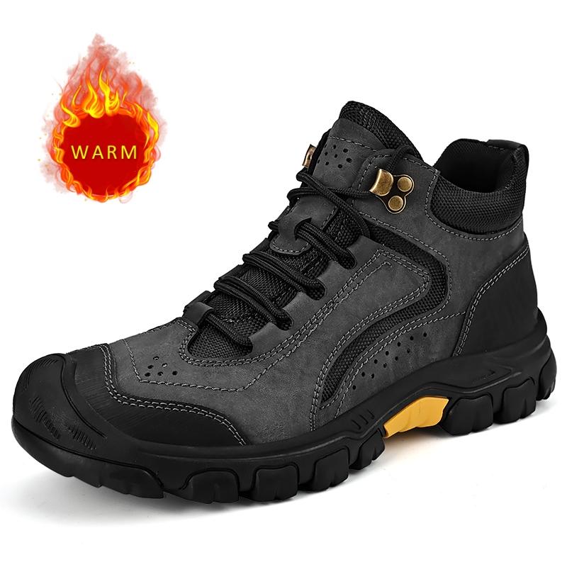 High Quality New Men's Genuine Leather Casual Shoes Fashionable Patchwork Design Men's Oxford Shoes Outdoor Sports Hiking Shoes