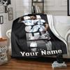 Football Messi Customize Text Blanket Lightweight Customizable Blanket Comfortable Versatile for Seaside Home Decor Livingroom Nap All-Season Use