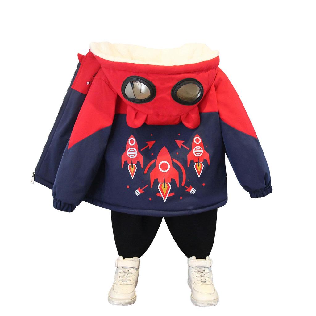 Winterparka für Jungen mit Fleecefutter und Kapuze