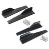 2pcs Universal Car Rear Bumper Spoiler Left/Right Rear Side Skirt Protective Panels Anti-crash Diffuser Lip Wrap Angle Protector