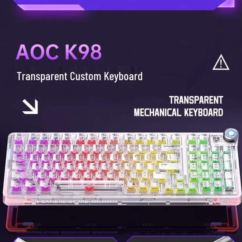 AOC K98 Triple-Mode Wireless RGB Transparent Mechanical Gaming Keyboard