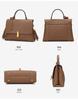Retro Echtleder Damen Handtasche 2025 neue trendige und einfache Umhängetaschen Ins Stil Schloss Achseltasche Crossbody Tasche
