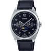 Standard Moon Phase Analog Men's Watch MTP-M300L-1AV Black Leather Band Black