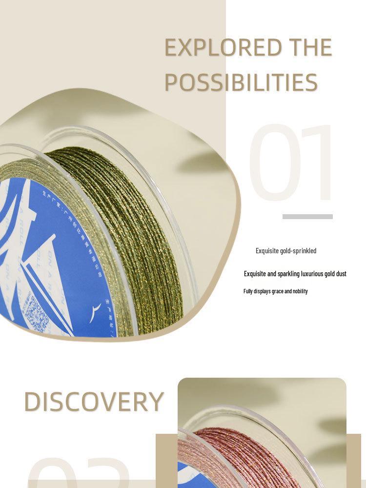 Gold/Silver Thread DIY Hand-Woven Braided Rope Bracelet Kit