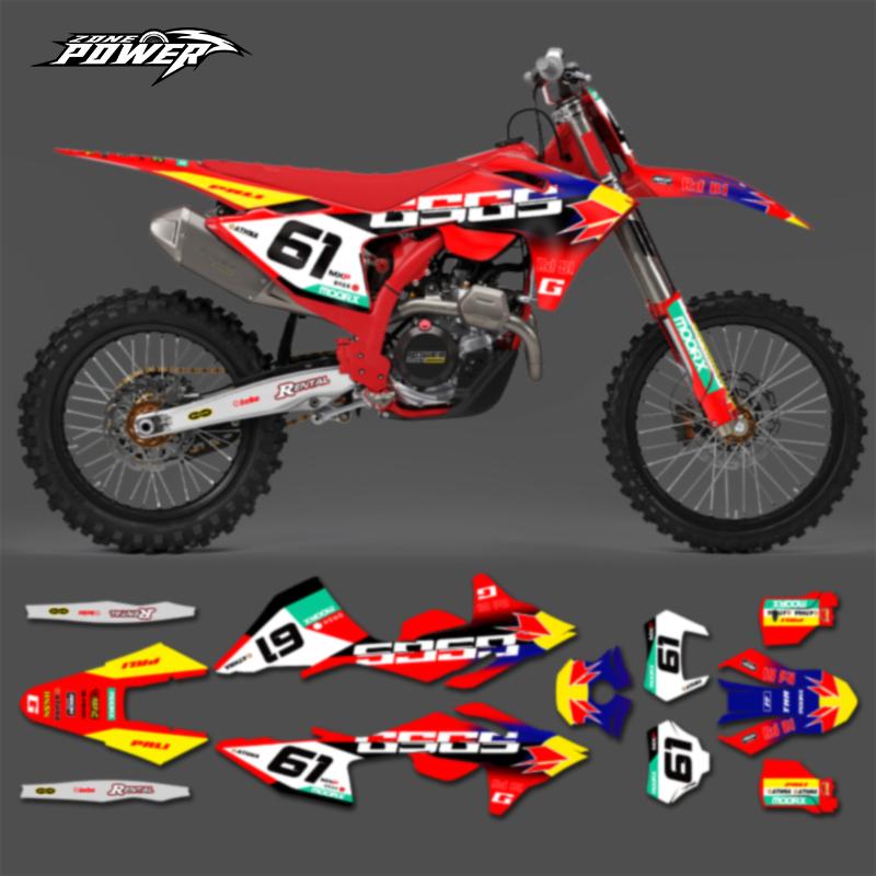 Powerzone for Gasgas EC MC Custom Graphics Background Decals Stickers Kits for Gasgas EC MC EC125 EC250 EC300 2024 2025 2026 05