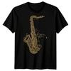 Saxophone Jazz Music Unisexs Tshirt Ornate Instruunisext