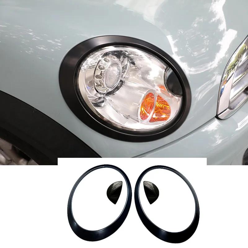 Dla MINI Cooper/S/ONE R55 R56 R57 R58 R59  (2. generacja) Czarna Nakładka na Reflektor naklejka akcesoria samochodowe