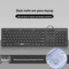 Silent Wired Chocolate Keyboard & Mouse Set for Laptops - Membrane Keys, Punk Style, Office Use