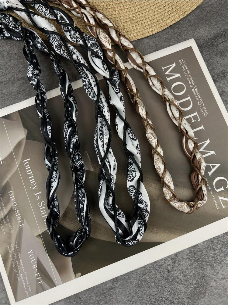 Ceinture Écharpe en Soie Polyvalente pour Femme, Chaîne de Taille Décorative à Long Ruban