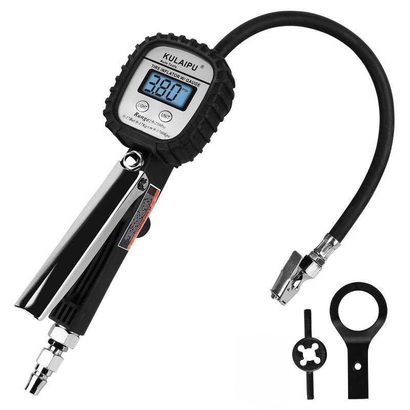 

Digital Tire Inflator Gauge with LCD Display,Portable Air Compressor Pump&Pressure Meter for Car/Motorcycle (Precision Accuracy) білий