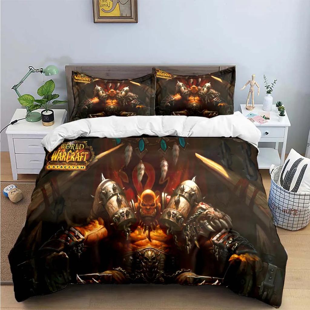Hot Fashion 3D Game W-Warcraft Print Bedding Sets Bed Supplies Set Duvet Cover Bed Comforter Set Bedding Set Luxury Gift