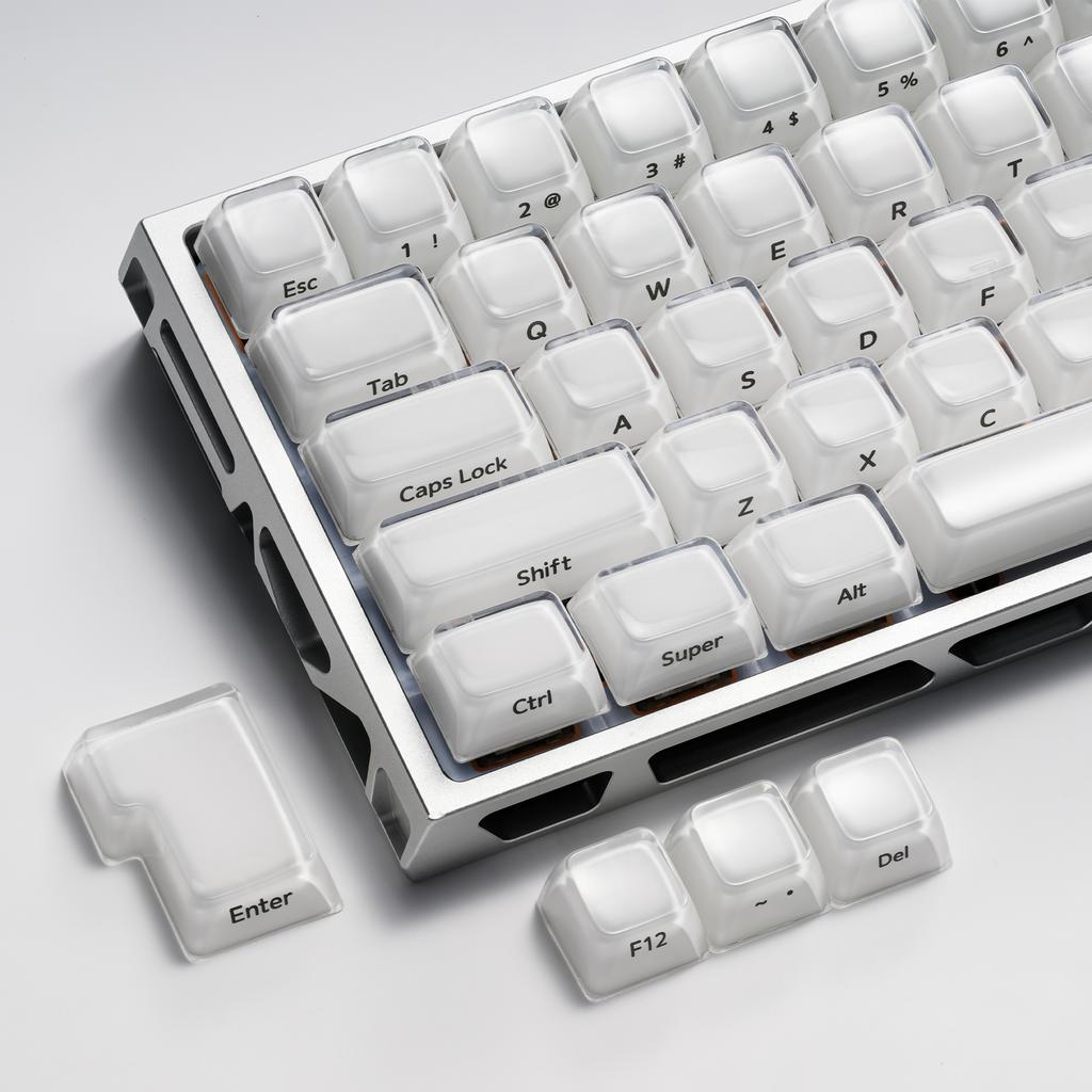XVX Keycaps Crystal Jelly R2 Upgrade Side-Printed MDA Profile Gaming Keycaps (122-Key) PBT Mechanical Mechanical Keyboard