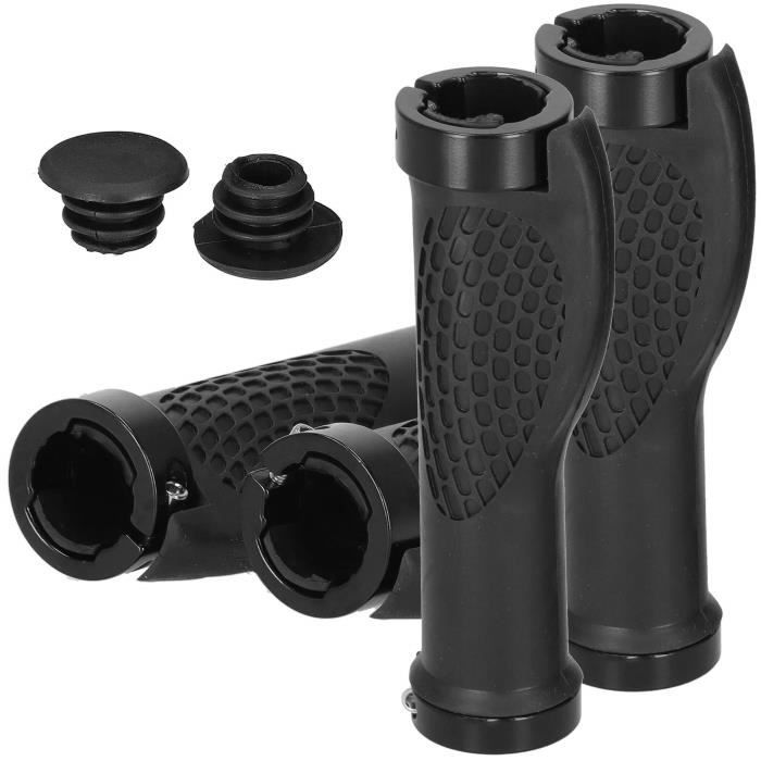 SPRINGOS® Paire de Poignées de Vélo Ergonomiques en Caoutchouc Souple Antidérapant 13 cm
