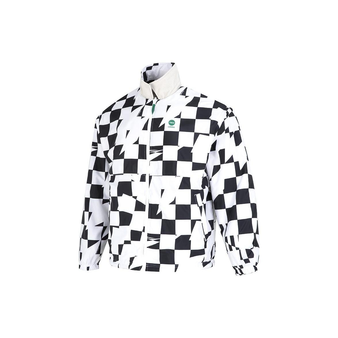 adidas NEO U Vbe Rev Jacket  White Black  Men s HU1111 L