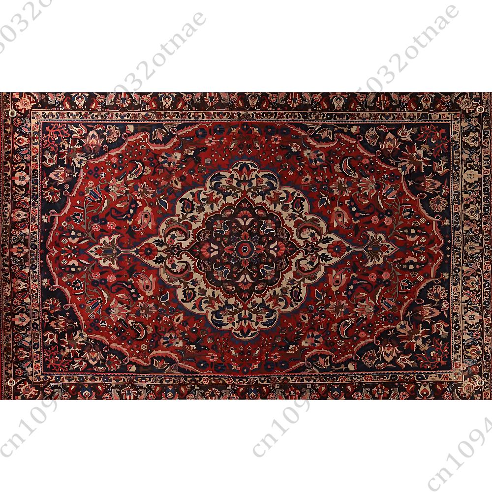 Persian Carpet Floral Pattern Flag Tapestry Funny Banner For College Dorm Room Bedroom Outdoor Living Room Wall Art Decor Party