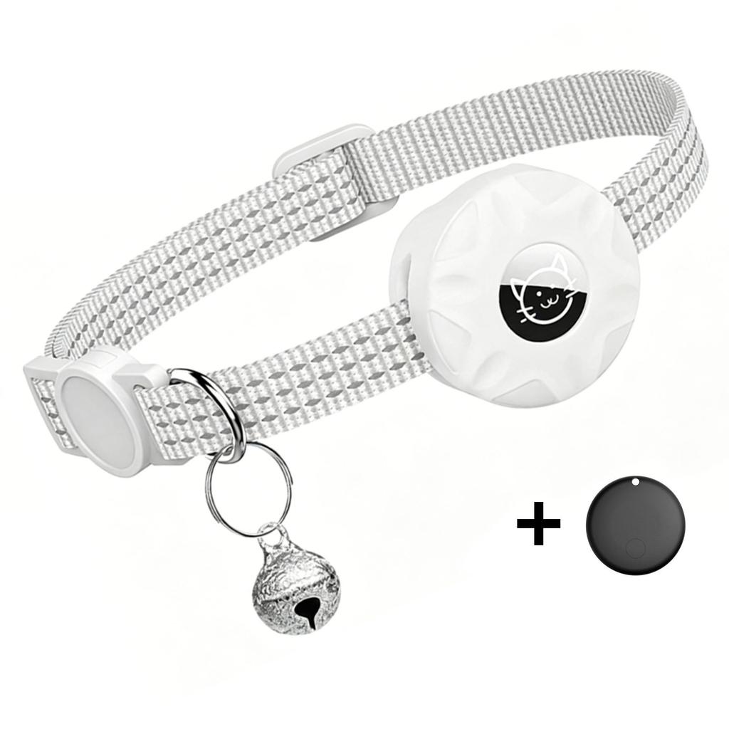 GPS Tracker for Cats Waterproof Pet Tracking Collar Anti-Lost Smart Locator with Safety Elastic Buckle Supports Android and iOS