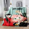 Spy x family cartoon and anime Print Flannel Blanket Ultra Soft Warm Throw For Bedroom Living Room Indoor Home Holiday Gift