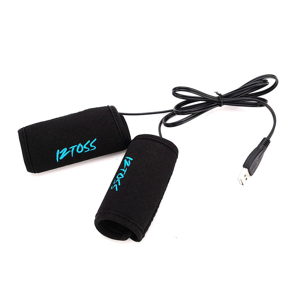 Motocyklové USB vyhřívané gripy 1 pár řídítka s přepínači regulace teploty, odnímatelný ohřívač řídítek, zimní příslušenství