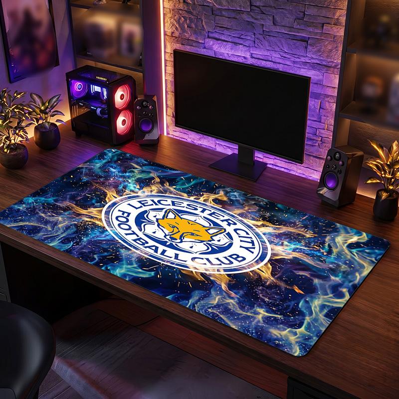 Leicester City Football Print Large Mouse Pad, Anti-Slip Extended Gaming Desk Mat for Office Home