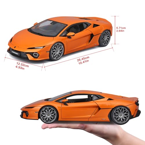 Bburago 1/18 Scale Lamborghini Temerario Orange / Diecast Model Car, Finished Model 18-11052 OG