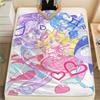 1PC Pretty Cure Print Flannel Blanket, High quality Comfortable for All Seasons, Home Decor, Warmth and Comfort, Perfect for Christmas Gifts