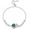 Iefil Rose Heart Birthstone Bracelets for Women