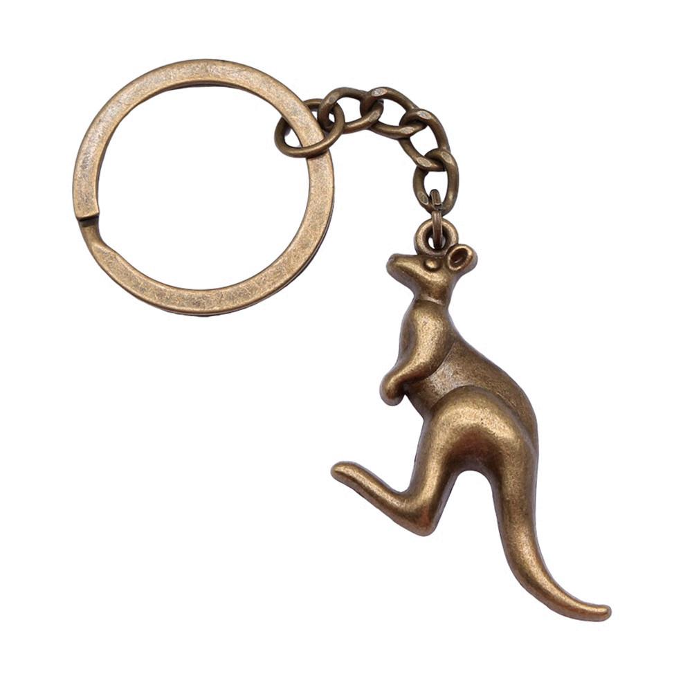 Bear Charm Tiger Keychain Wild Animal Pendants Key Ring 28mm
