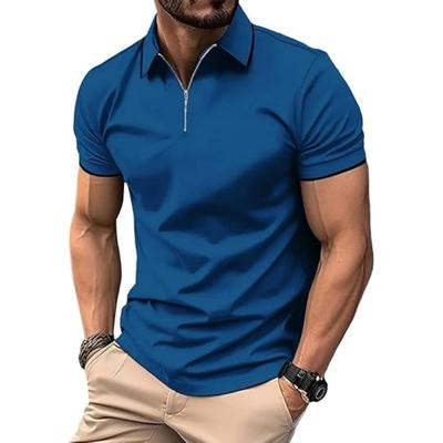 Fashionable Zipper Casual In Summer Men's Short Sleeved Polo Shirt Polo Shirt Casual Slim Fit Breathable Fashionable