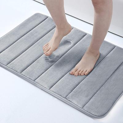 Solid Color Toilet Floor Mat Coral Velvet Carpet Memory Cotton Hotel Doorways Absorbent Non-slip Mat