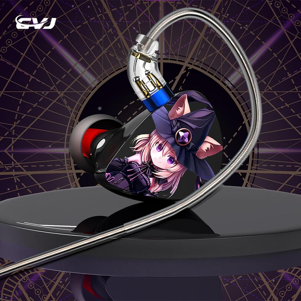 Linsoul CVJ Night Elf Hybrid Dynamic Earphones Dual Compound Dynamic Driver 8mm Newly Developed Dynamic Driver DLC Diamond Diaphragm Ergonomic Design