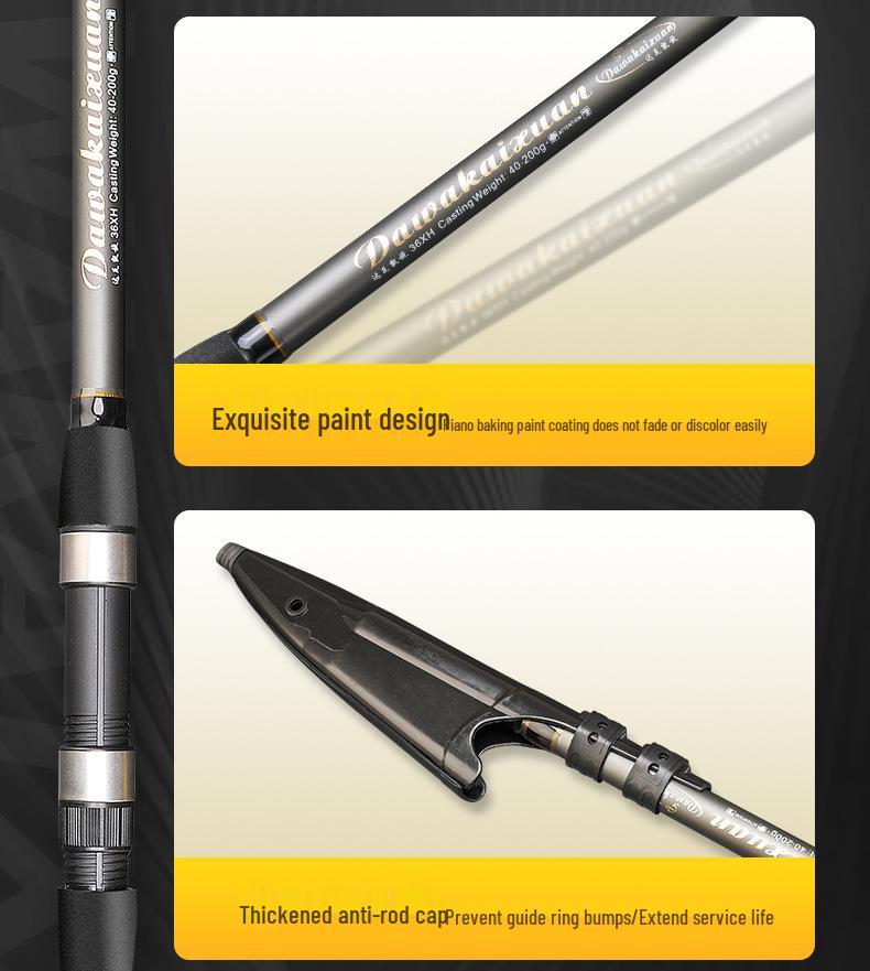 Ultra-Light, Ultra-Hard Long-Distance Casting Rod Set for Silver and Bighead Carp