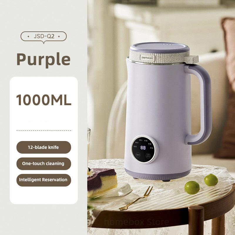 

1000 мл соєве молоко машина електрична соковижималка автоматична інтелектуальна машина для розбивання стін побутовий блендер для рисової пасти змішувач AU&220V фіолетовий