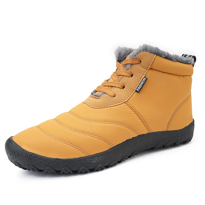 Autumn and Winter Men's Warm Cotton Boots Plus Cotton Goose Down Cotton Shoes Men's Snow Boots Thick Warm Shoes