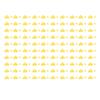 100 Pcs Cattle Ear Tags TPU Farm Animal Livestock Identification Ear Tag with Copper Studs for Cattle Horses Pigs Yellow