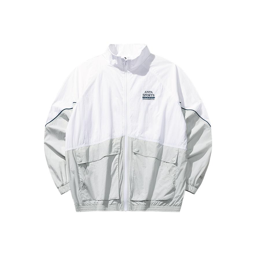 

Anta Color Block Zipper Stand Collar Casual Jacket With Letter Print Men Jacket 152538602-1 L