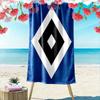 Geometric Diamond Vibes Print Beach Towel, Quick Drying, Suitable for Travel, Outdoor Sports, Jogging, the Beach and Swimming, Gift