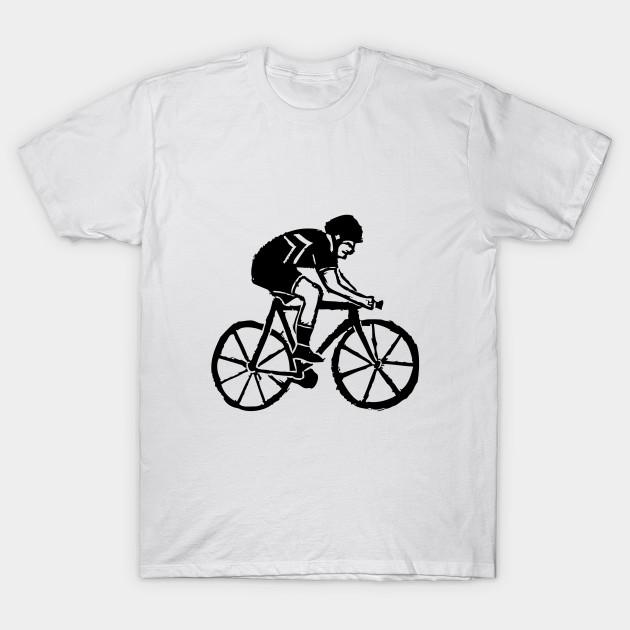 

Men Black Print T-shirt Road Biker No-Cut Transfer Paper Print Cotton Tshirt M білий