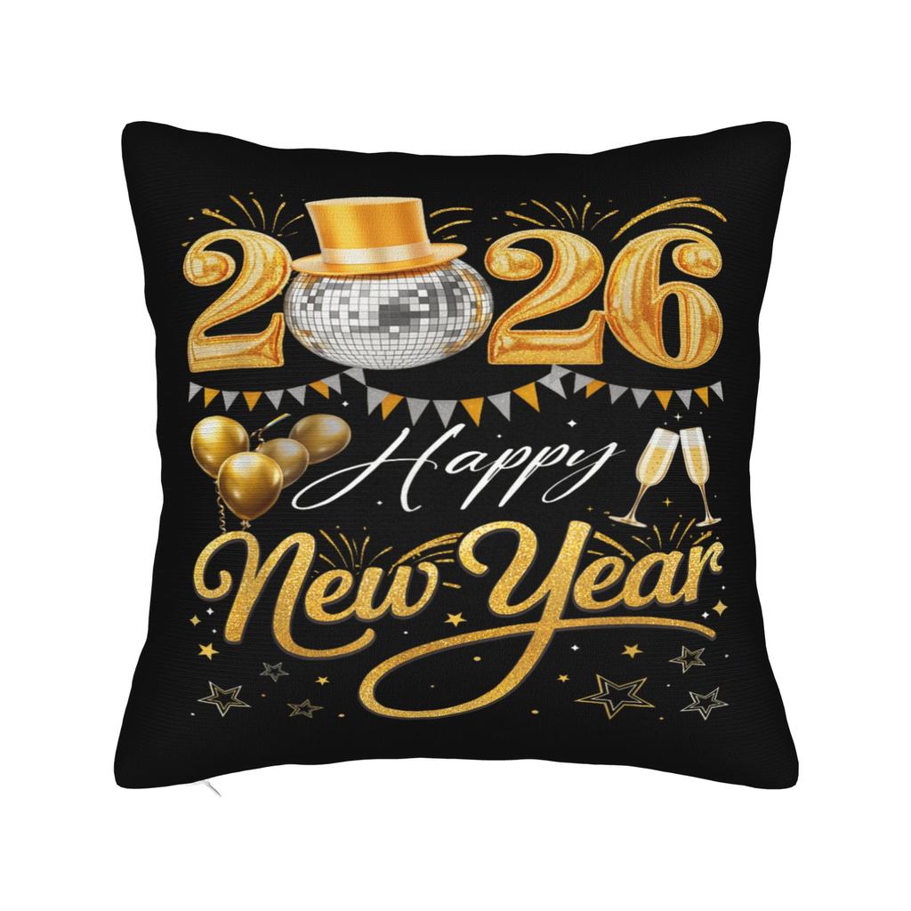 67 Happy New Year 2026 Donut Pillow Cover Morden Pillow Case For Office Car Home Decor Soft Cushion Cover Birthday Present