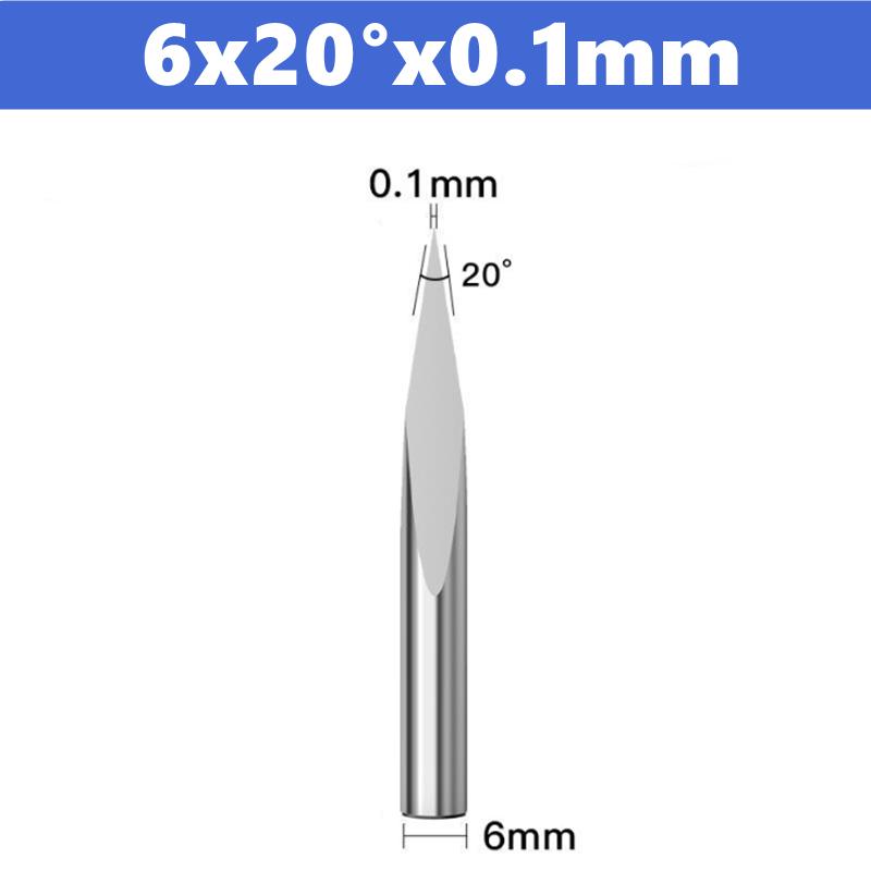 CNC Router Bit 3 Edge Pyramid Engraving Bits 4mm/6mm Shank Carbide End Mill 20,30,40,45,60,90 Degrees CNC Router Milling Tool