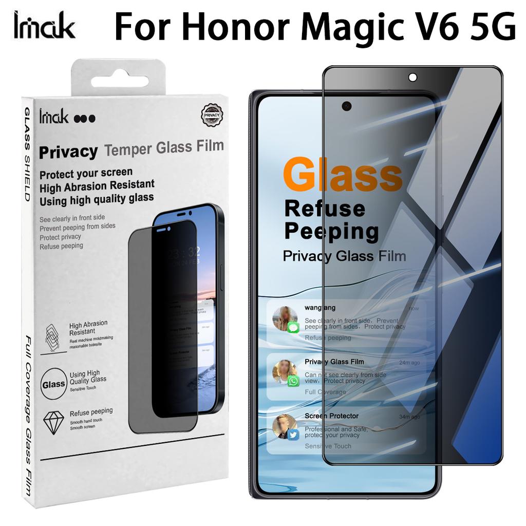 For Honor Magic V6 5G Glass IMAK 3D Curved Privacy Tempered Glass Full Screen Coverage Film