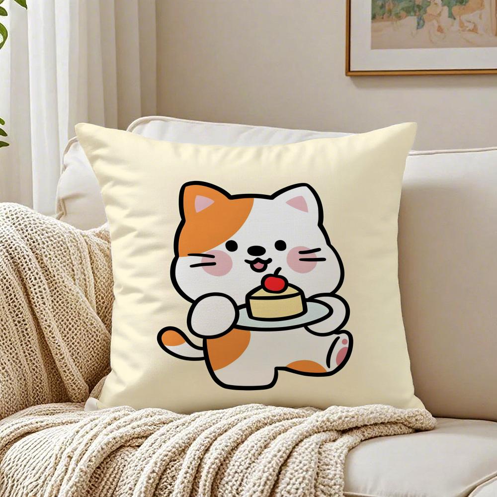 Bakery Animal Cartoon Collection Cushion Cover Pillowcase Antidustmite Living Room Sofa Decor Cushion Room