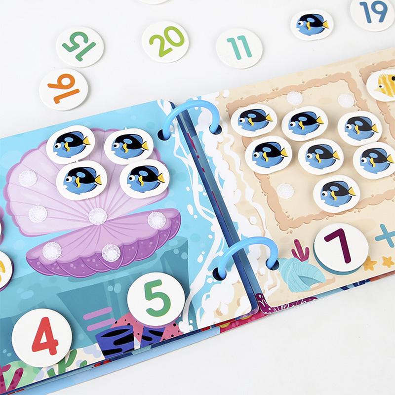 Non-Toxic Montessori Children Busy Book My First Quiet Book Paste Early Learning Educational Toy Children Matching Game For Kids 2 3 Years