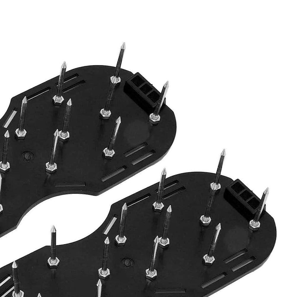 Lawn Aerator Shoes Aerator Spiked Sandals with Adjustable Strap Grass Spiked Shoes Anti-Slip for Aerating Lawn Soil