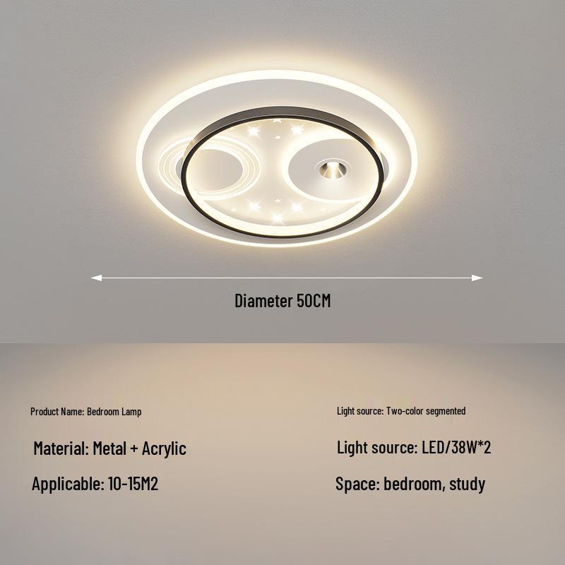 LED Ceiling Light: Simple, Atmospheric Design for Living Room, Bedroom, or Dining Room