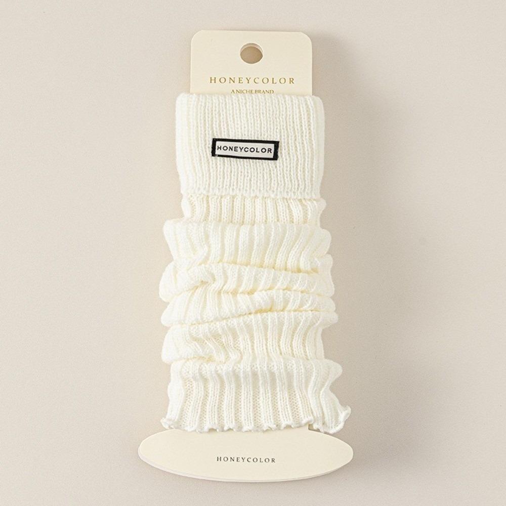 Chaussettes mi-mollet couleur unie Chaussettes tube moyen épaissies Nouveaux chauffe-jambes Automne et Hiver